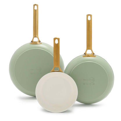 RESERVE CERAMIC 3PC NONSTICK FRY PAN SET SAGE