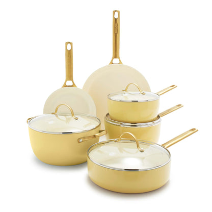 RESERVE CERAMIC NONSTICK 10PC COOKWARE SET SUNRISE