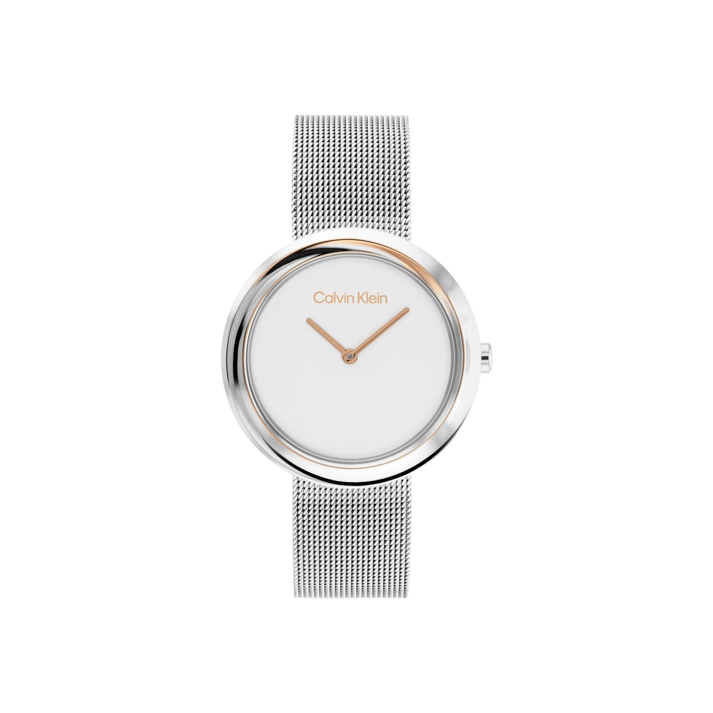LADIES STAINLESS STEEL MESH SPIRAL CASE WATCH