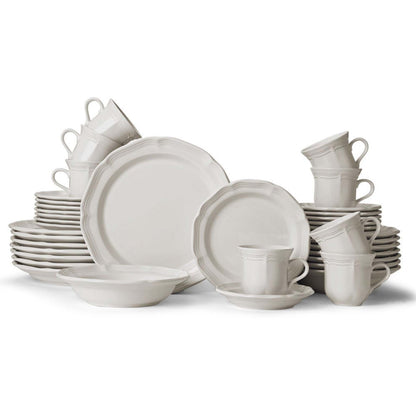 FRENCH COUNTRYSIDE 40PC STONEWARE DINNERWARE SET