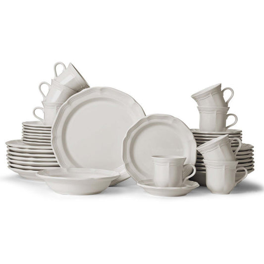 FRENCH COUNTRYSIDE 40PC STONEWARE DINNERWARE SET