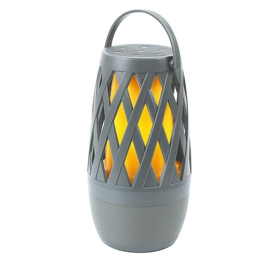 TIKITUNES PRO PORTABLE BLUETOOTH 10-WATT SPEAKER WITH LED FLAME LIGHT - (GRAPHITE)