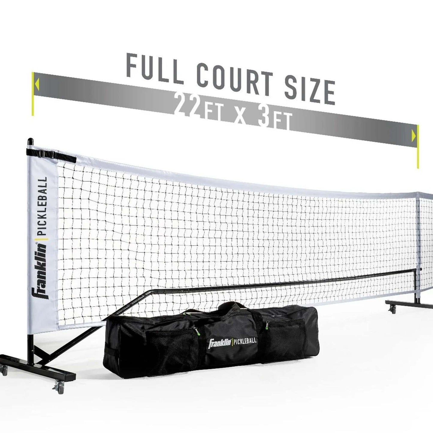 OFFICIAL SIZE PICKLEBALL NET ON WHEELS