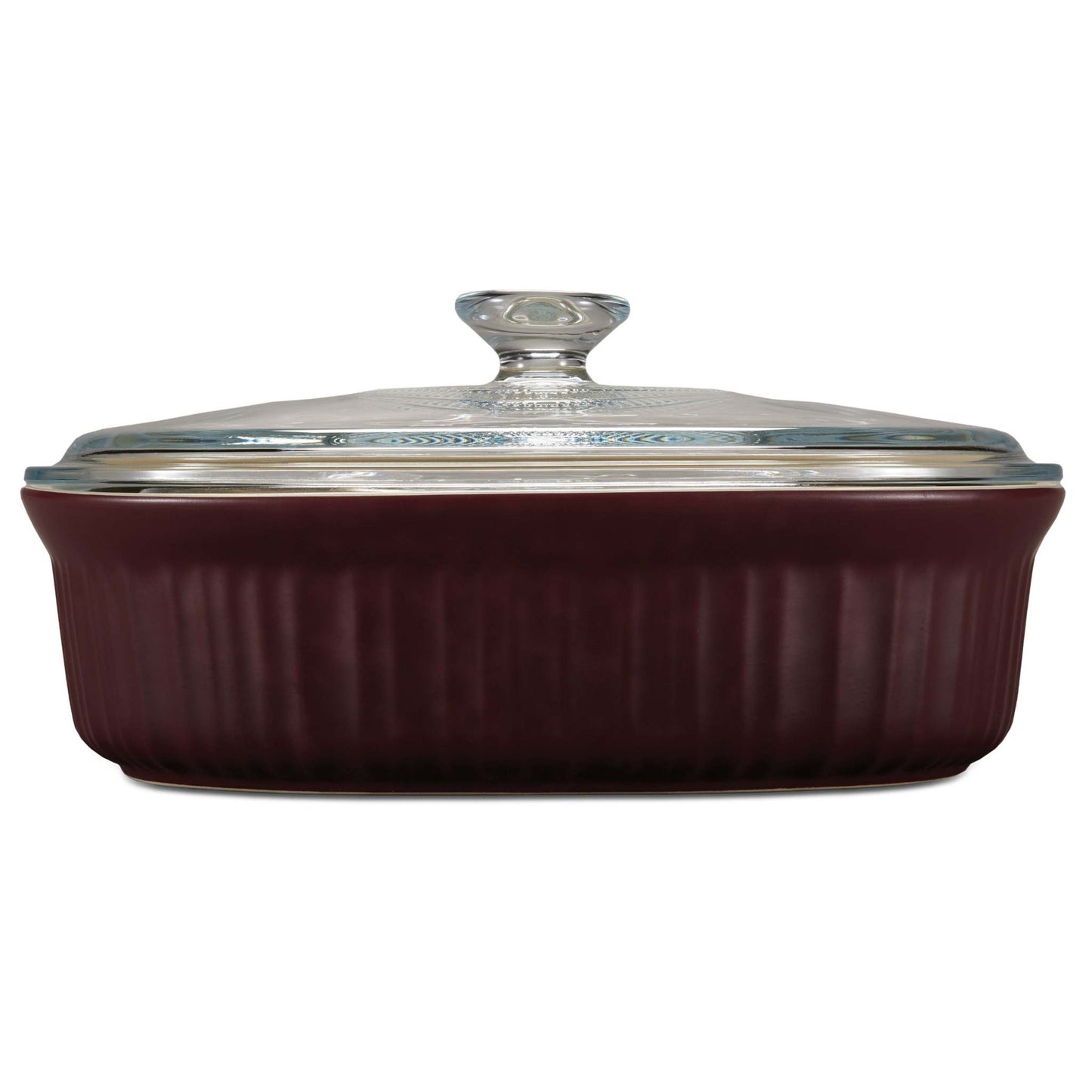 FRENCH COLORS 2.5QT OVAL BAKING DISH W/ LID CABERNET