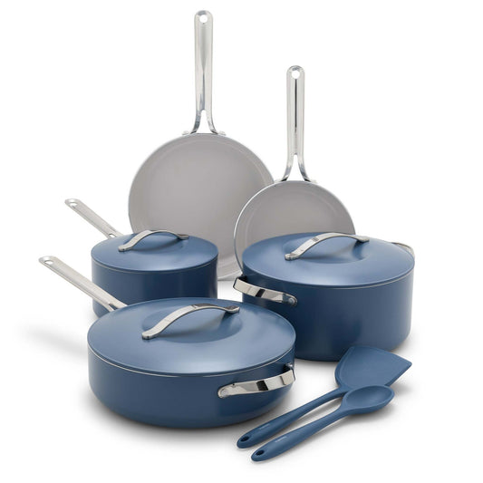 NOVA 10PC CERAMIC NONSTICK COOKWARE SET OCEAN