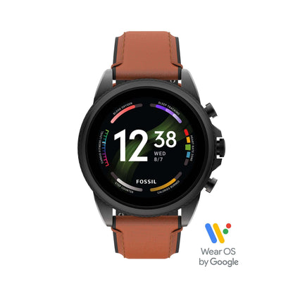 MEN'S GEN 6 LEATHER STRAP SMARTWATCH W/ HEART RATE