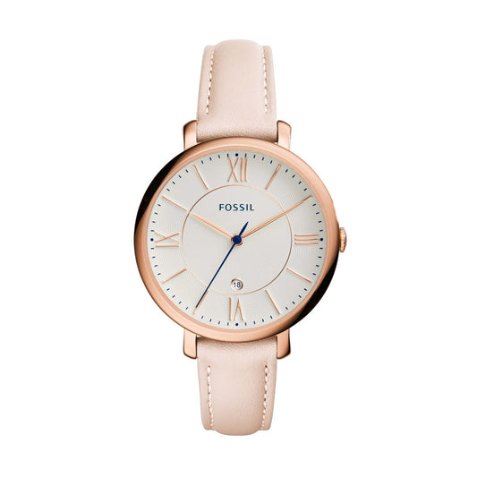 LADIES JACQUELINE BLUSH LEATHER STRAP WATCH