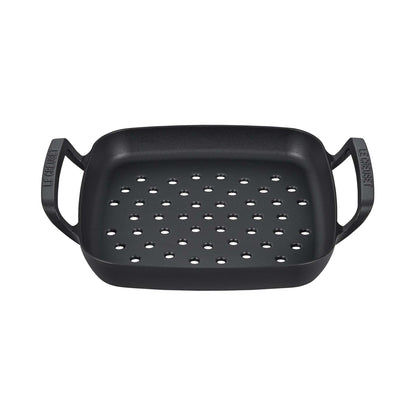 ALPINE OUTDOOR 12" SQUARE CAST IRON GRILL BASKET