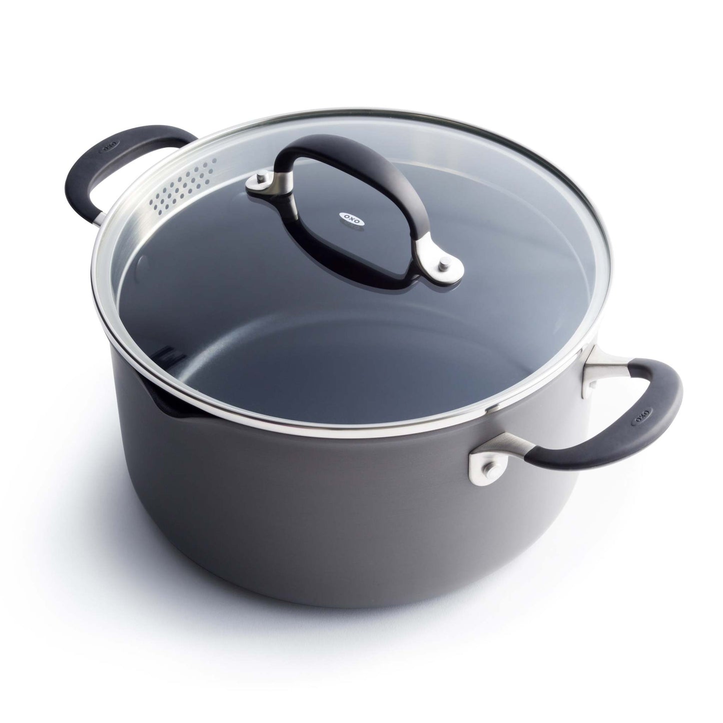 GOOD GRIPS 6QT NONSTICK STOCKPOT W/ STRAINING LID