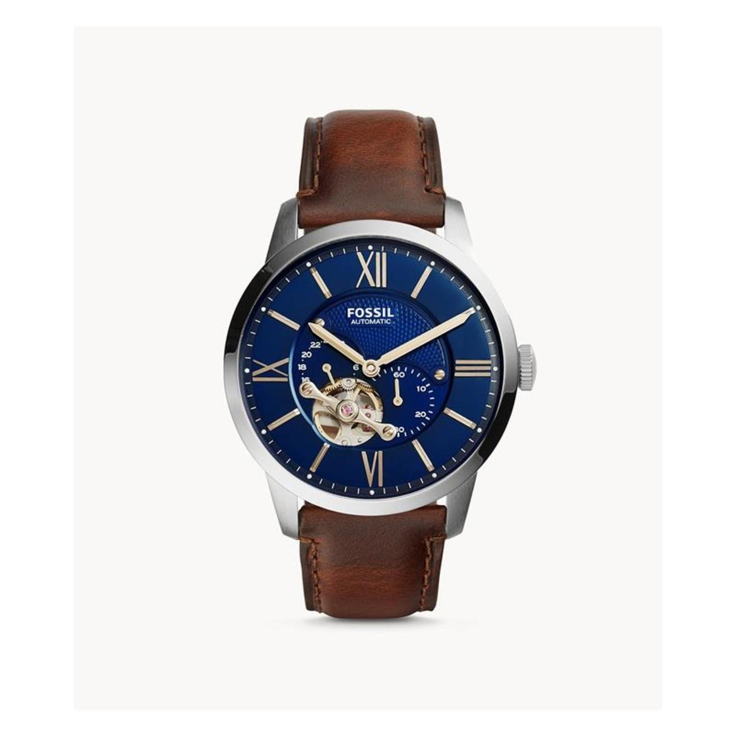 MENS TOWNSMAN AUTOMATIC BLACK ECO LEATHER WATCH