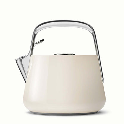 STOVETOP WHISTLING TEA KETTLE CREAM