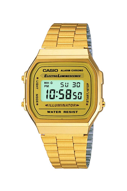 Unisex Vintage Digital Gold-Tone Bracelet Watch
