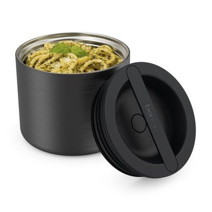 Stainless Steel Insulated Food Container Carbon Black