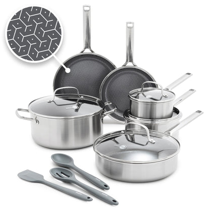 Apex Stainless Steel 13pc Cookware Set