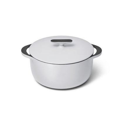 6.5qt Enameled Cast Iron Dutch Oven w/ Flat Lid Gray