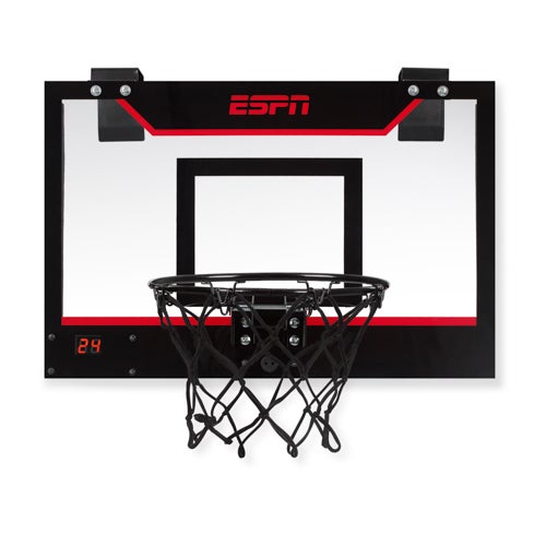 Classic Over-the-Door Hoop w/ 2 Mini Basketballs Scoreboard & Pump
