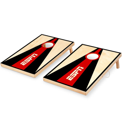 Premium 2ft x 3ft Solid Wood Cornhole Set w/ Bags & Magnetic Scoreboard