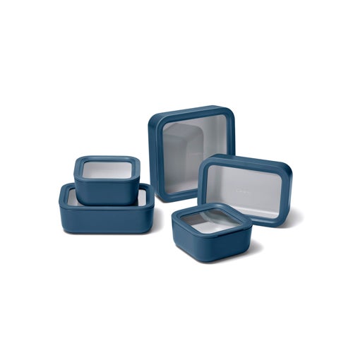 13pc Glass Food Storage Set Navy