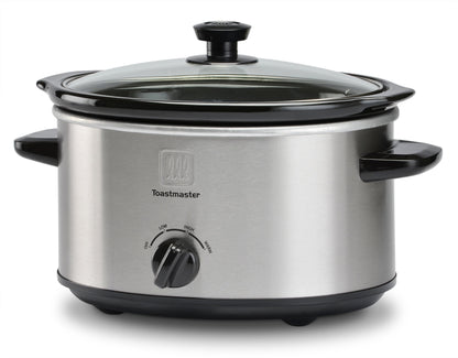 4qt Brushed Stainless Steel Slow Cooker
