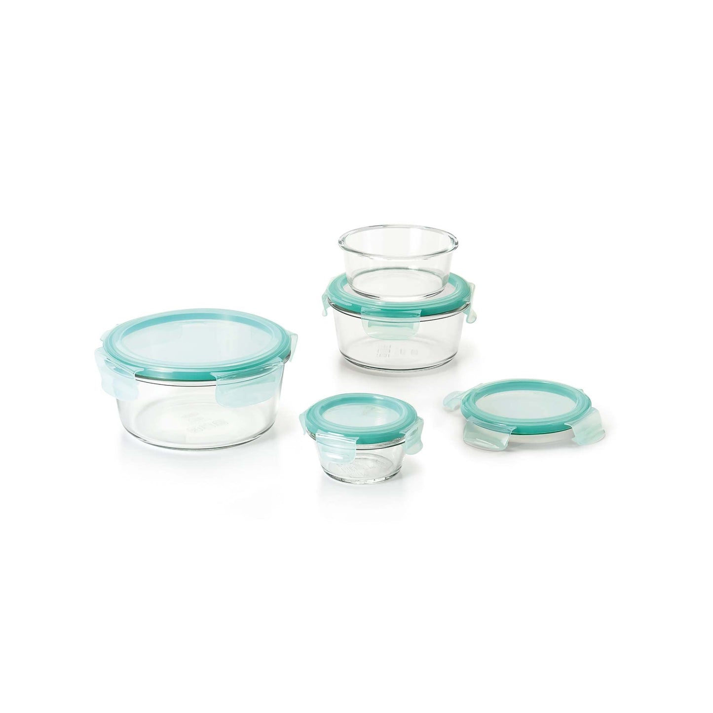 GOOD GRIPS 8PC SNAP GLASS ROUND CONTAINER SET
