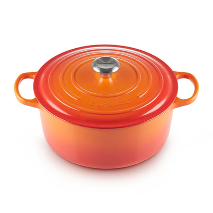 7.25QT SIGNATURE CAST IRON ROUND DUTCH OVEN FLAME