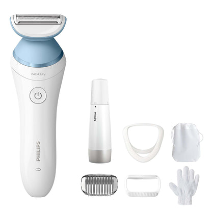 LADY SHAVER SERIES 8000 CORDLESS WET & DRY SHAVER W/ FACIAL HAIR REMOVER