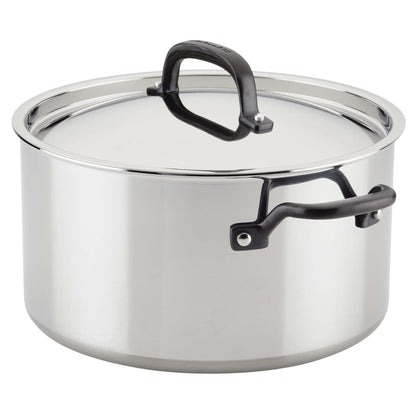 10PC STAINLESS STEEL 5-PLY CLAD COOKWARE SET