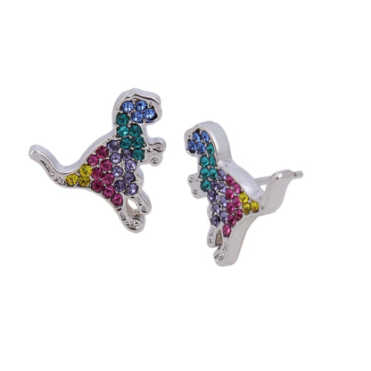 PAVE REXY RAINBOW CRYSTAL STUD EARRINGS