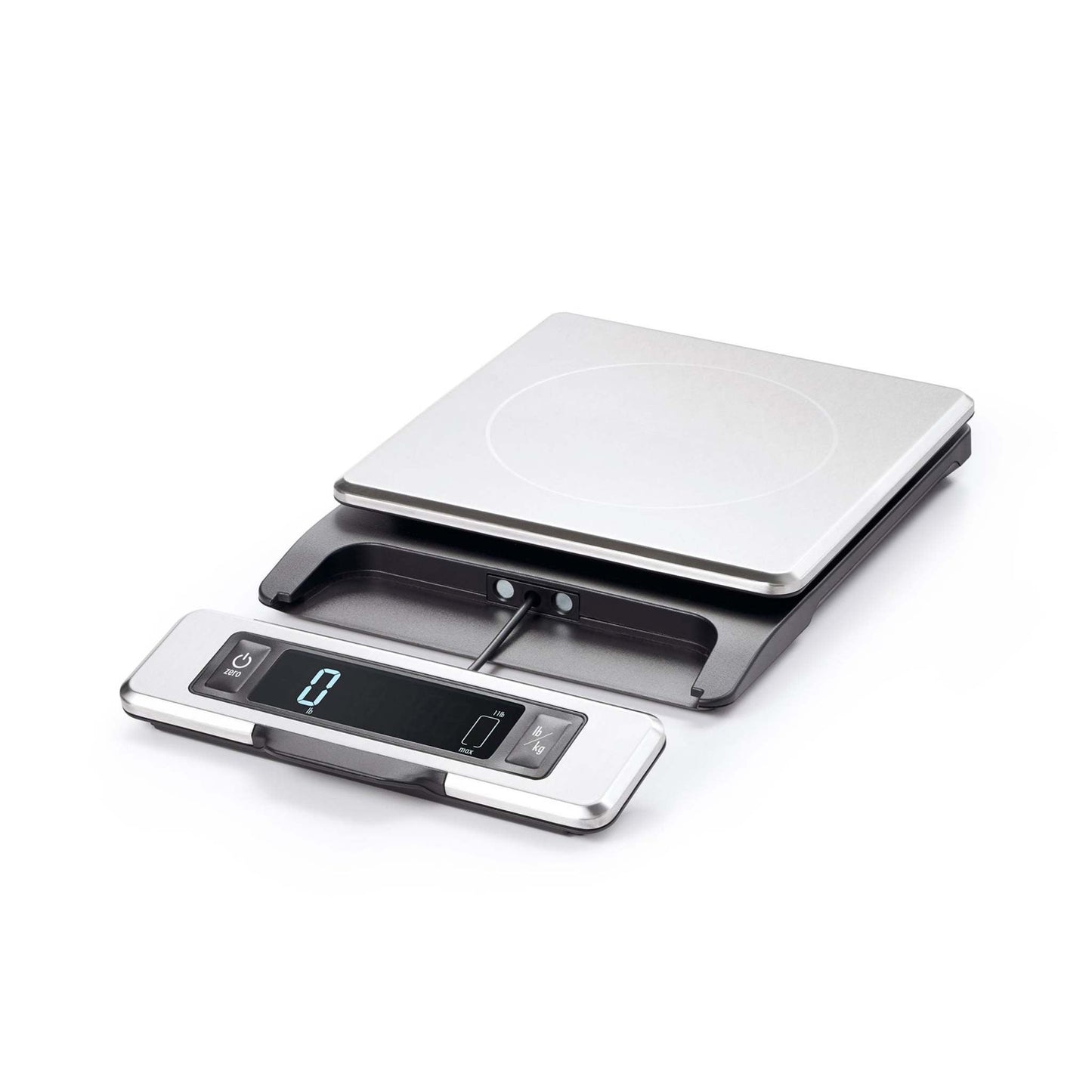 GOOD GRIPS 11LB STAINELESS STEEL DIGITAL FOOD SCALE W/ PULL OUT DISPLAY