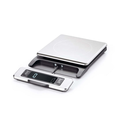GOOD GRIPS 11LB STAINELESS STEEL DIGITAL FOOD SCALE W/ PULL OUT DISPLAY