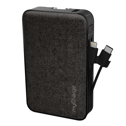 POWERHUB ULTRA 10K PORTABLE CHARGER W/ BUILT-IN USB-C & LIGHTNING CABLE