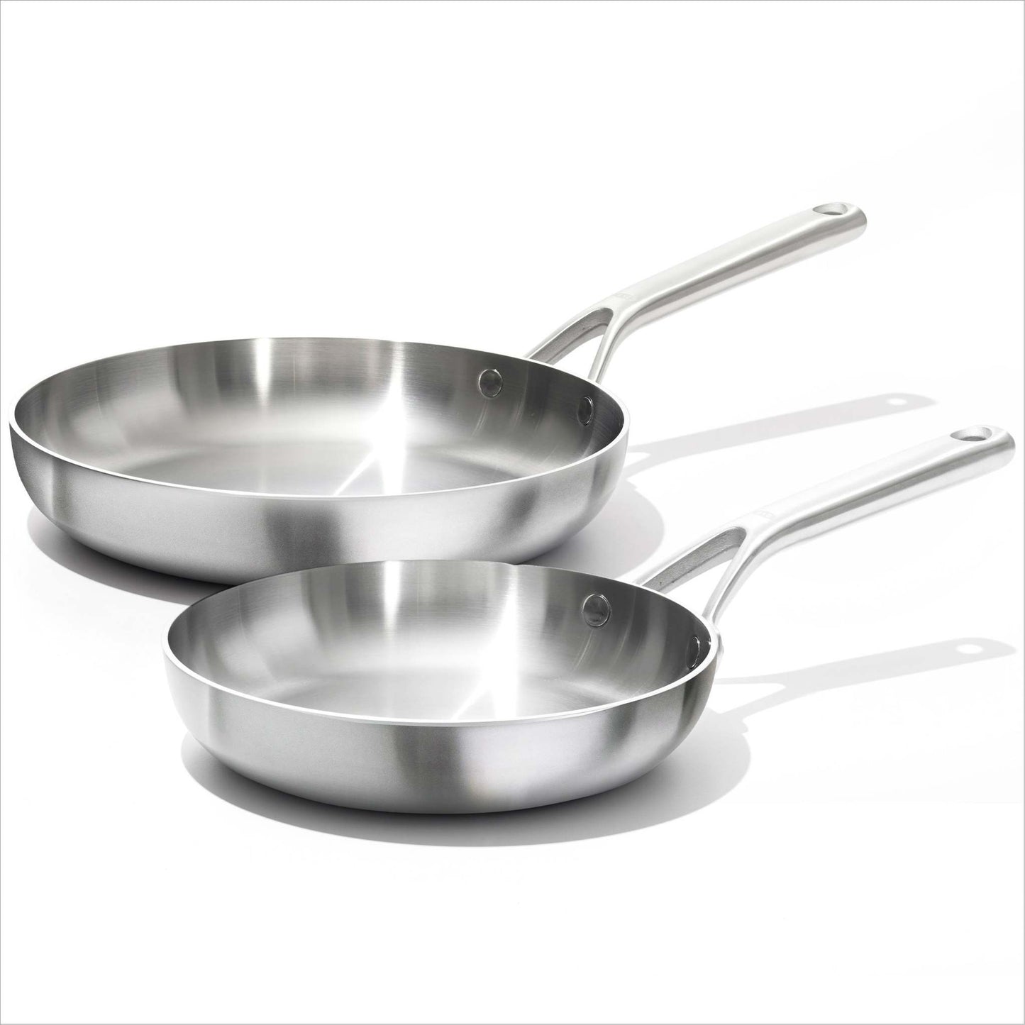 MIRA TRI-PLY STAINLESS STEEL 2PC FRY PAN SET