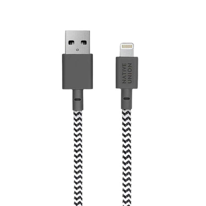 BELT CABLE XL USB-A TO APPLE LIGHTNING ZEBRA