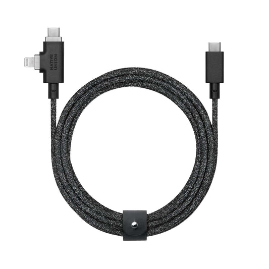 8 FT BELT CABLE DUO PRO USB-C TO LIGHTNING & USB-C COSMOS