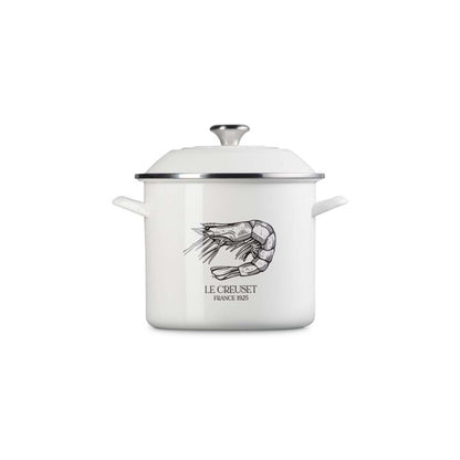 10QT ENAMEL ON STEEL COVERED SHRIMP STOCKPOT W/ LID