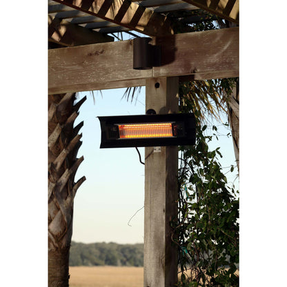 BLACK STEEL WALL MOUNTED INFRARED PATIO HEATER