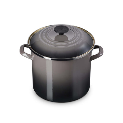 8QT ENAMEL ON STEEL COVERED STOCKPOT OYSTER