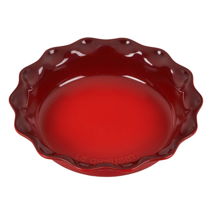 9" HERITAGE STONEWARE PIE DISH CERISE