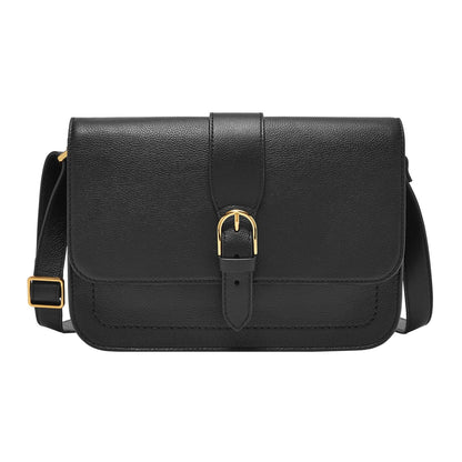 ZOEY LARGE LEATHER FLAP CROSSBODY
