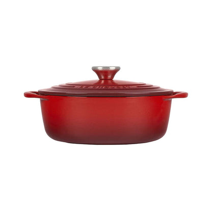 2.75QT SHALLOW ROUND CAST IRON OVEN CERISE