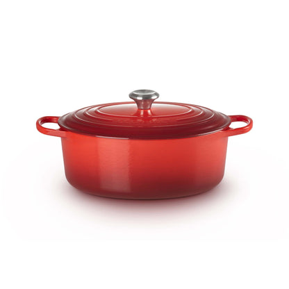 6.75QT SIGNATURE CAST IRON OVAL DUTCH OVEN CERISE