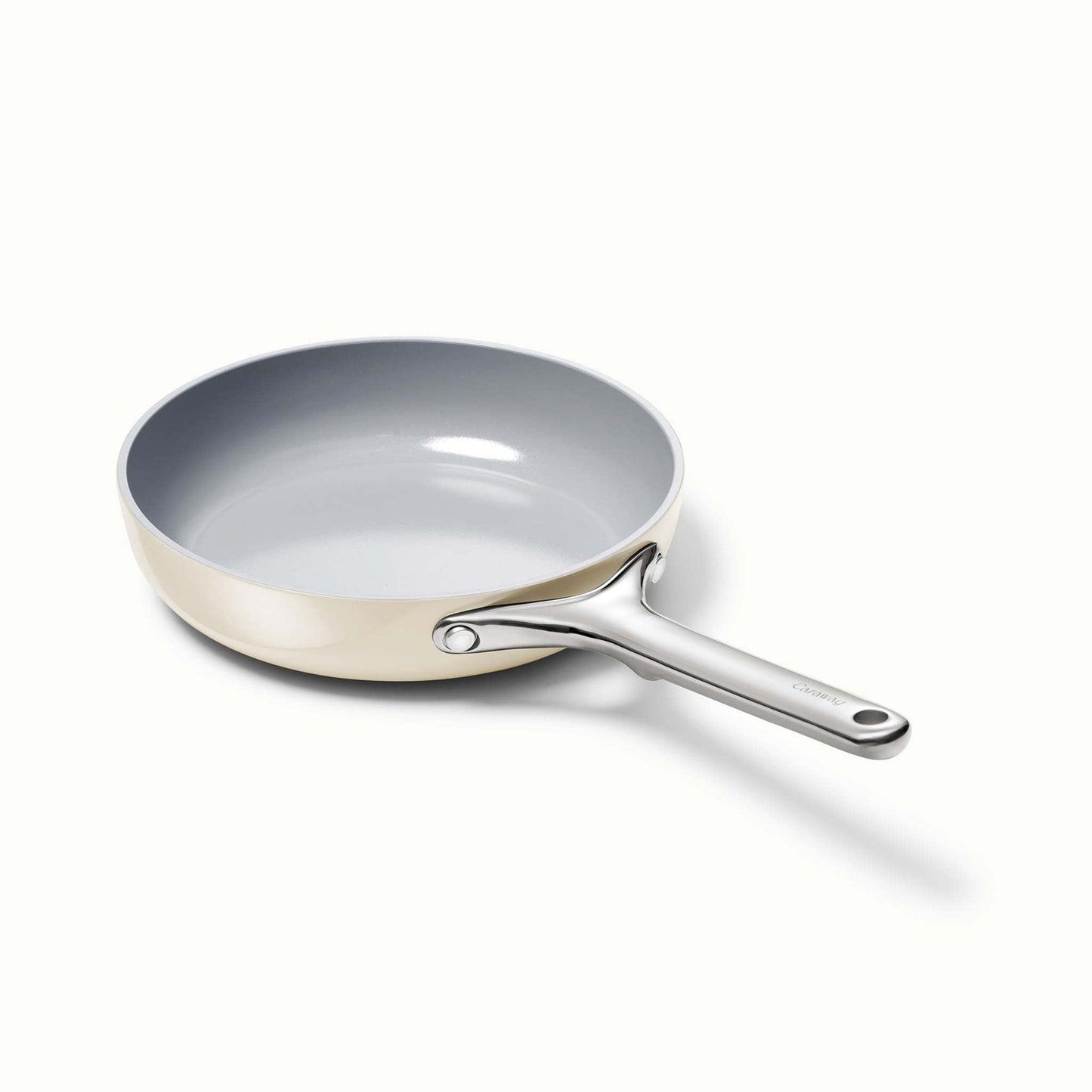 8" NONSTICK CERAMIC FRY PAN CREAM