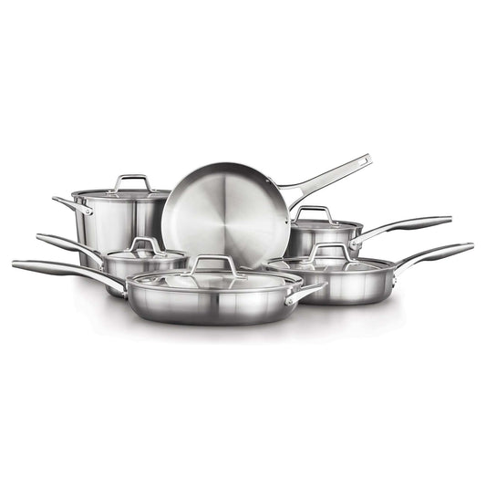 PREMIER STAINLESS STEEL 11PC COOKWARE SET