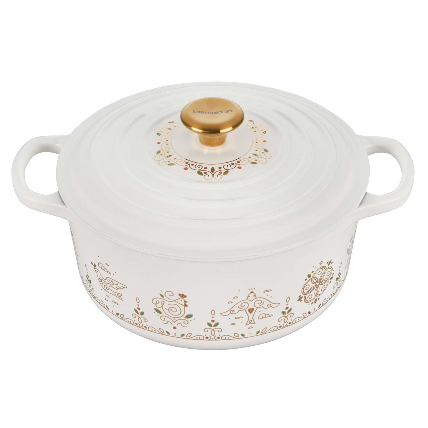 NOEL COLLECTION 3.5QT SIGNATURE CAST IRON ROUND DUTCH OVEN