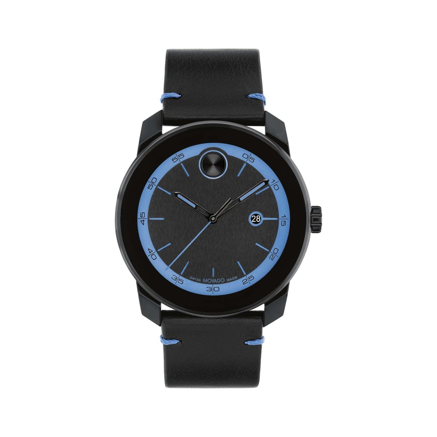 MEN'S BOLD TR90 & LEATHER STRAP WATCH, DIAL
