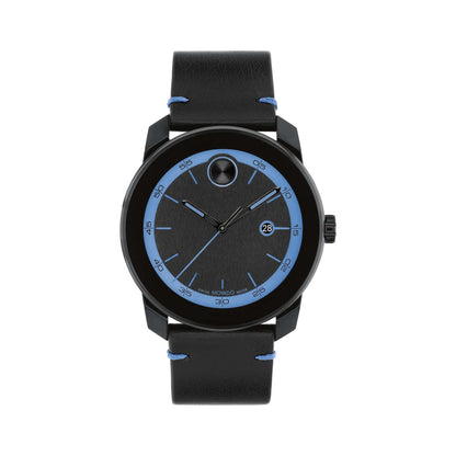 MEN'S BOLD TR90 & LEATHER STRAP WATCH, DIAL