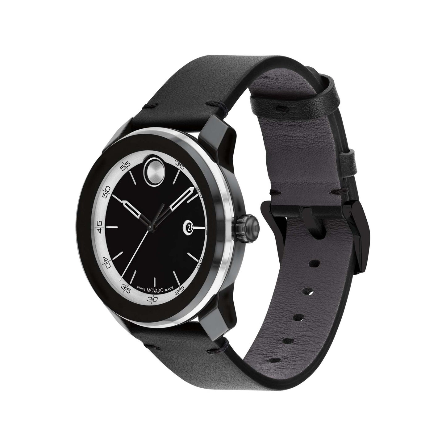 MEN'S BOLD TR90 & LEATHER STRAP WATCH, DIAL