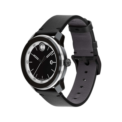 MEN'S BOLD TR90 & LEATHER STRAP WATCH, DIAL