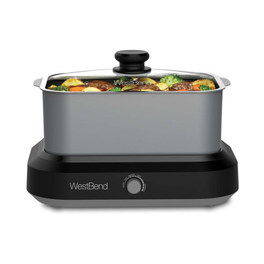 5QT OBLONG VERSATILE COOKER W/ TOTE SILVER