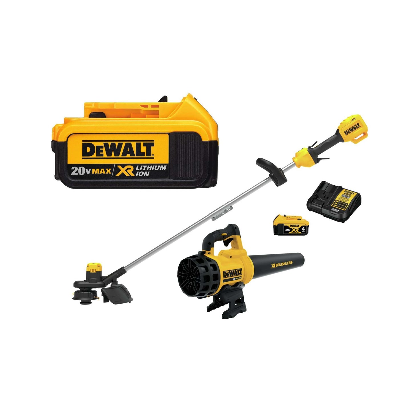 20V MAX STRING TRIMMER & BLOWER COMBO KIT W/ EXTRA BATTERY PACK